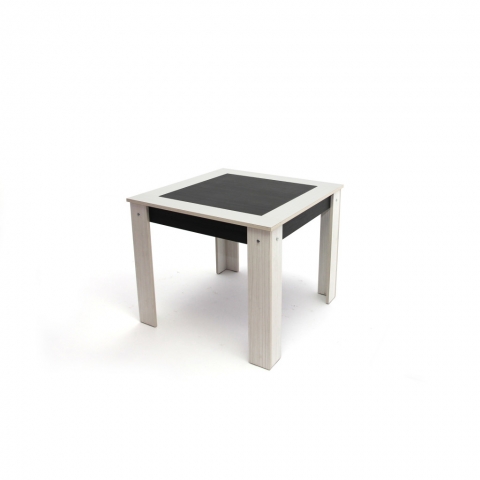 Alina asztal 90 (bianco/néró)